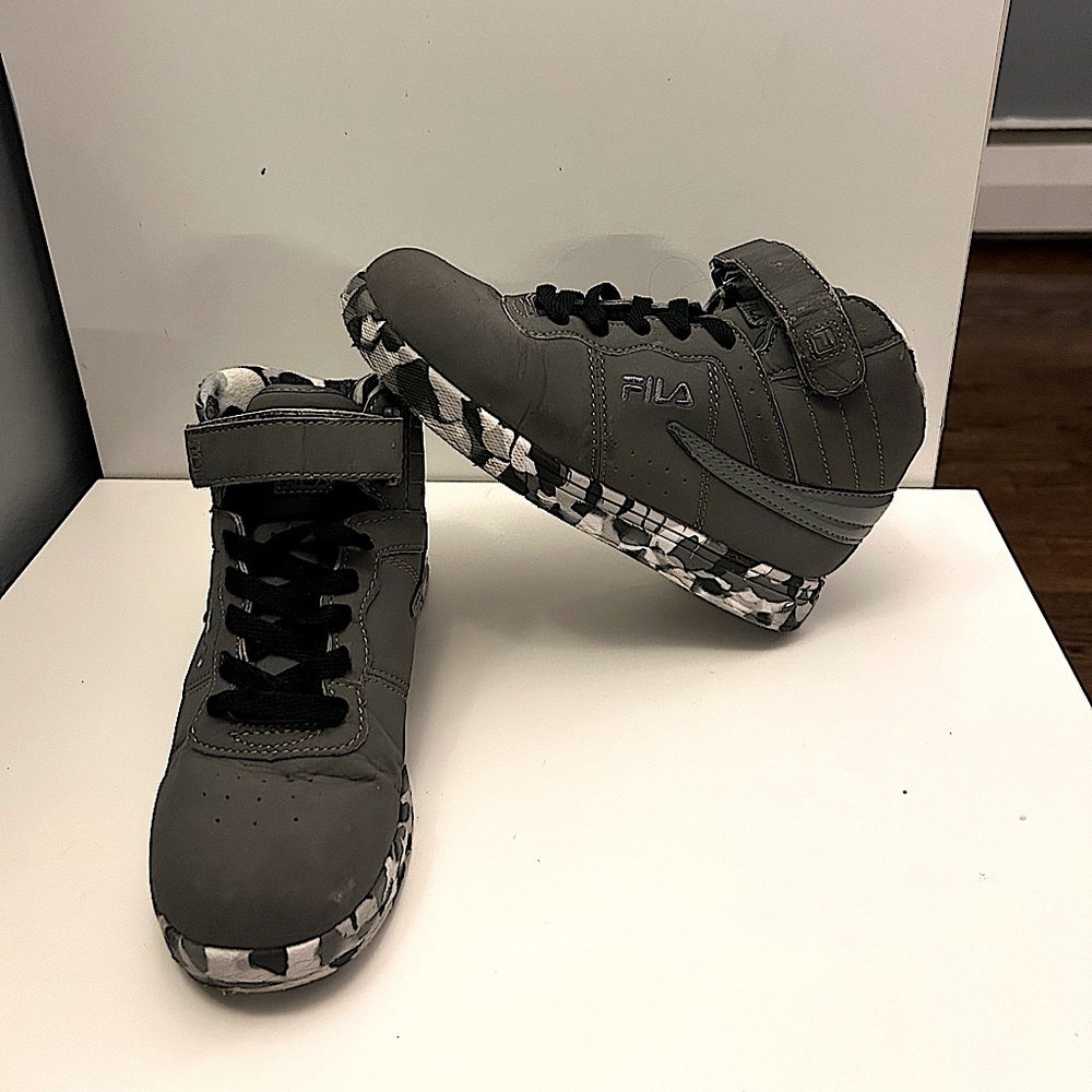Nike Dark Grey & White High Tops- good condition